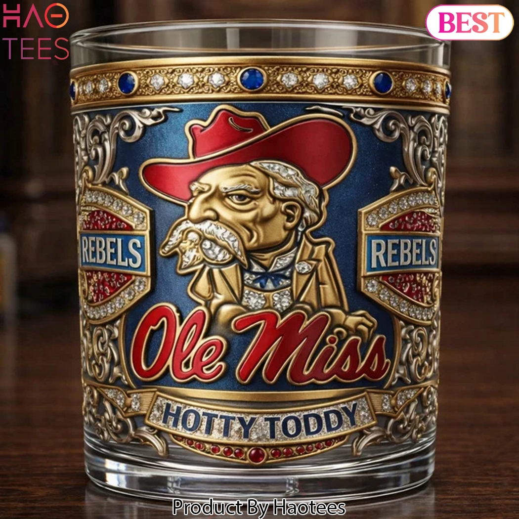 Ole Miss Rebels Hotty Toddy Premium 3D Relief Commemorative Glassware Whiskey Glass Ole Miss Rebels Hotty Toddy Premium 3D Relief Commemorative Glassware Whiskey Glass