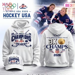 Olympic USA Women  Ice Hockey 2026 Champions Hoodie