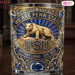 Penn State Nittany Lions Commemorative EST. 1887 Collectible Whiskey Glass