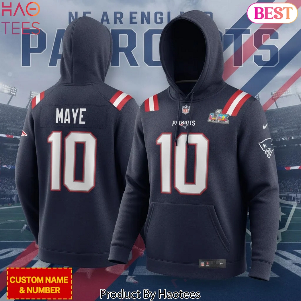 Personalized New England Patriots Super Bowl LX 2026 Design Hoodie Personalized New England Patriots Super Bowl LX 2026 Design Hoodie