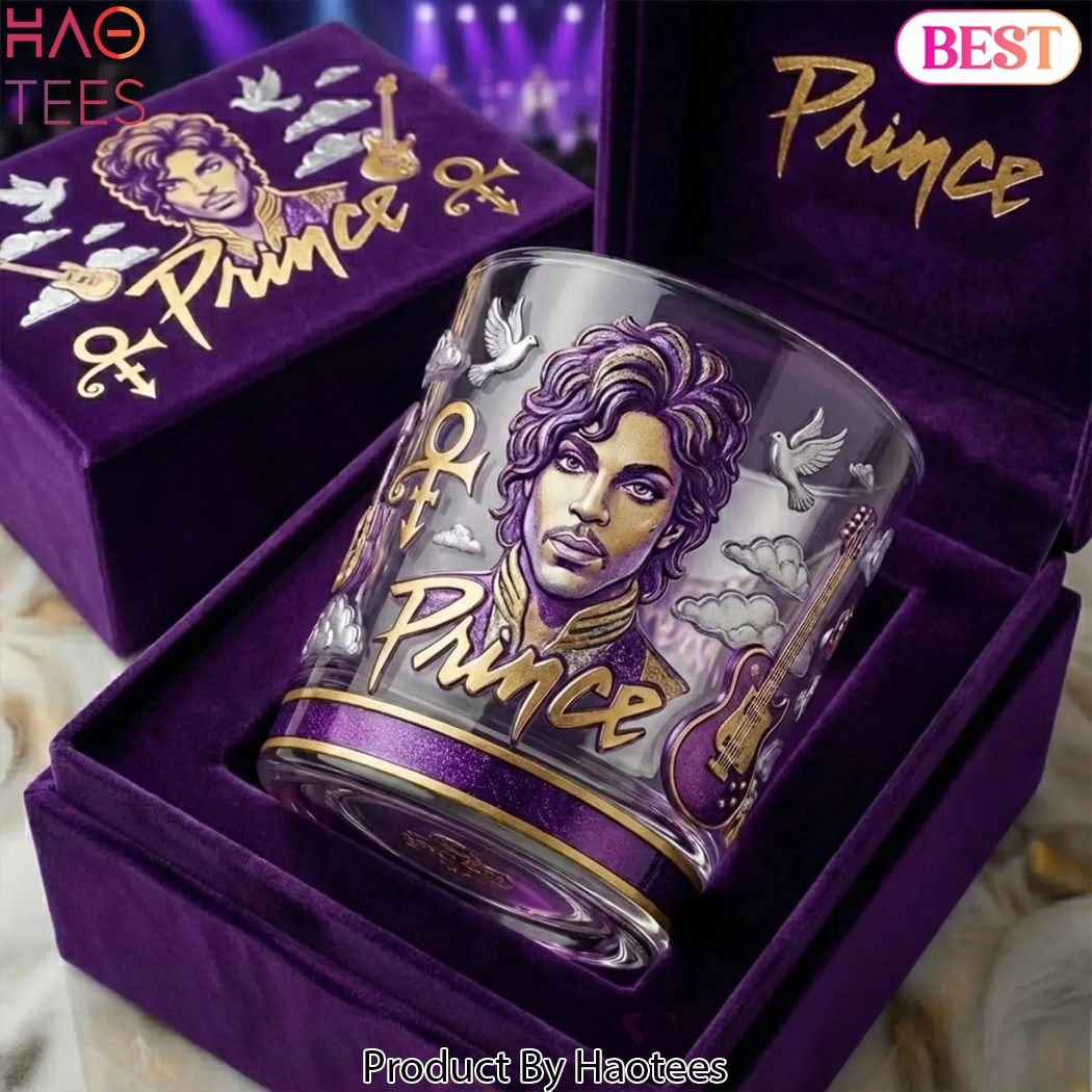 Prince Etched Purple Velvet Whiskey Glass Prince Etched Purple Velvet Whiskey Glass