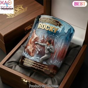 Rocky Balboa 50th Anniversary 1976-2026 Limited Edition Premium 3D Relief Commemorative Whiskey Glass Rocky Balboa 50th Anniversary 1976-2026 Limited Edition Premium 3D Relief Commemorative Whiskey Glass