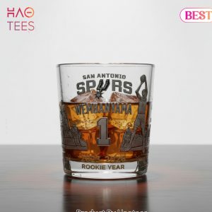 San Antonio Spurs Wembanyama 2023-2026 Rookie Year Engraved Whiskey Glass
