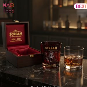 SCREAM 30 Years of Horror 1996-2026 Commemorative Whiskey Glass