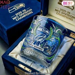 Seattle Seahawks 2025-26 NFC Division Champions Whiskey Glass