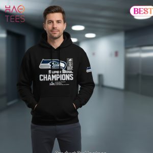 Seattle Seahawks  2026 2X Super Bowl LX Champions Black Hoodie