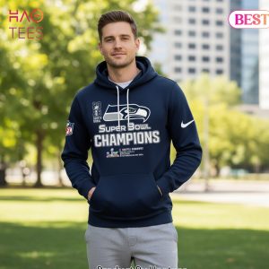 Seattle Seahawks  2026 2X Super Bowl LX Champions Hoodie