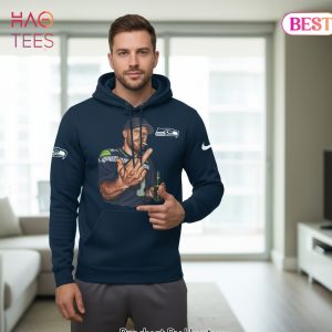 Seattle Seahawks Bold Player Caricature Fan Hoodie