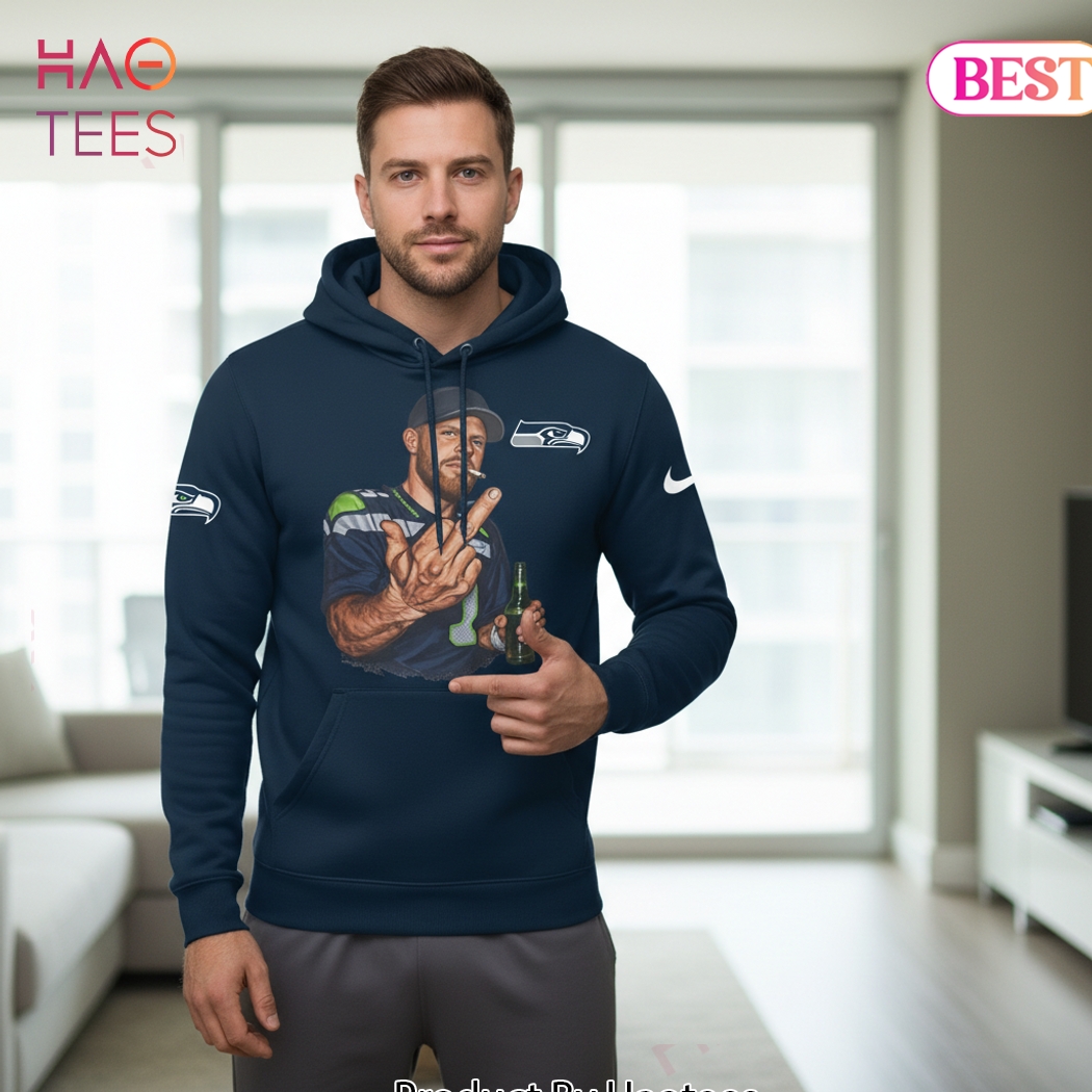 Seattle Seahawks Bold Player Caricature Fan Hoodie Seattle Seahawks Bold Player Caricature Fan Hoodie