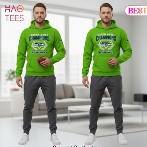 Seattle Seahawks Champions Super Bowl LX Green Hoodie
