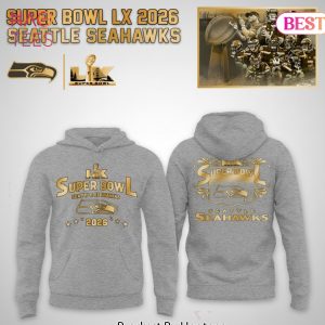 Seattle Seahawks Champions Super Bowl LX Grey Hoodie