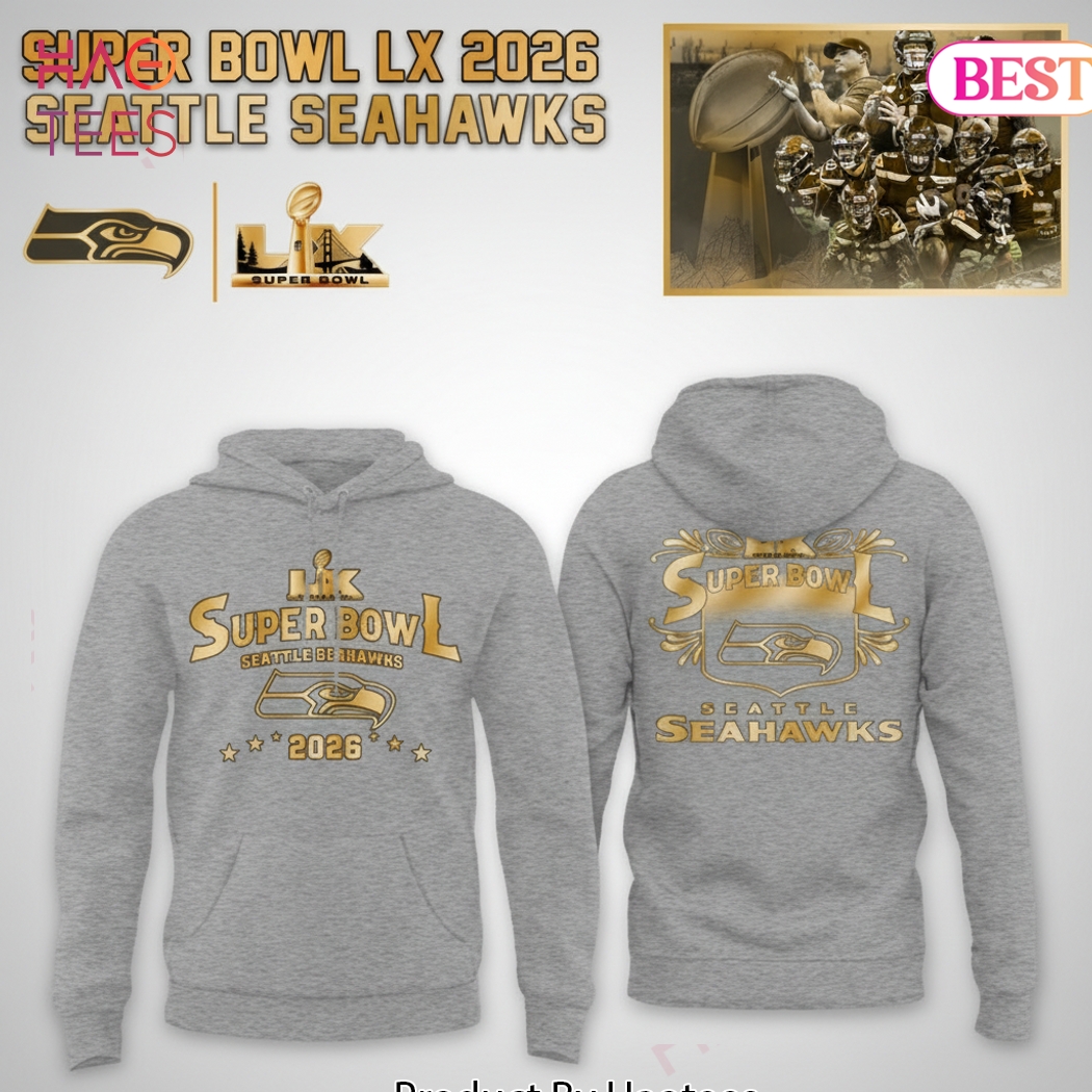 Seattle Seahawks Champions Super Bowl LX Grey Hoodie Seattle Seahawks Champions Super Bowl LX Grey Hoodie