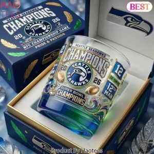 Seattle Seahawks Super Bowl Champions 12th Man Whiskey Glass