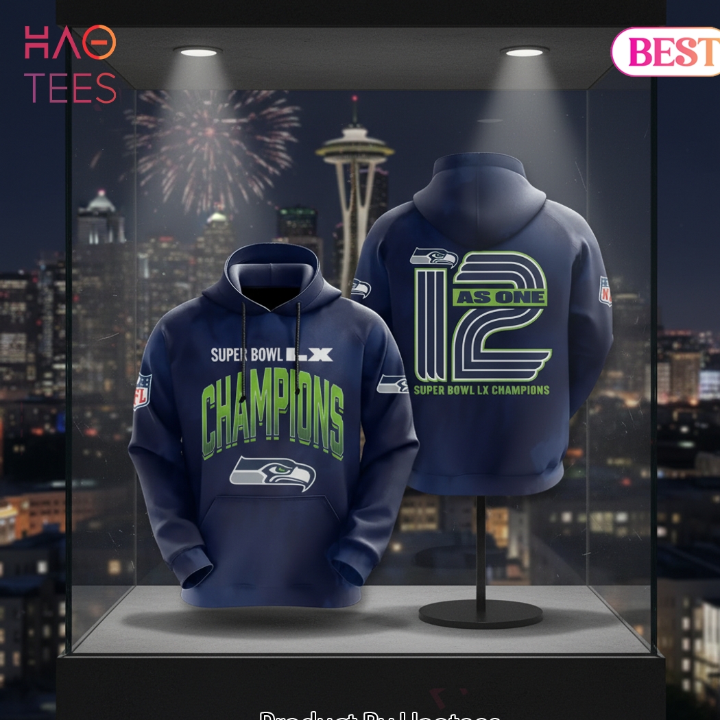 Seattle Seahawks Super Bowl LX Champions 12 As One Hoodie Seattle Seahawks Super Bowl LX Champions 12 As One Hoodie