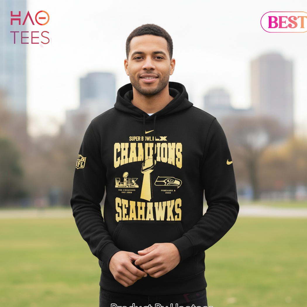 Seattle Seahawks Super Bowl LX Champions Black Hoodie Seattle Seahawks Super Bowl LX Champions Black Hoodie