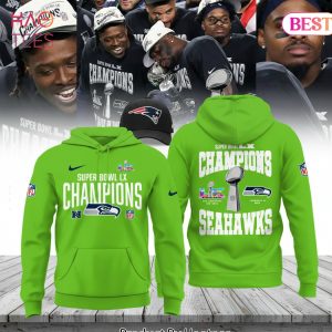 Seattle Seahawks Super Bowl LX Champions Green Hoodie