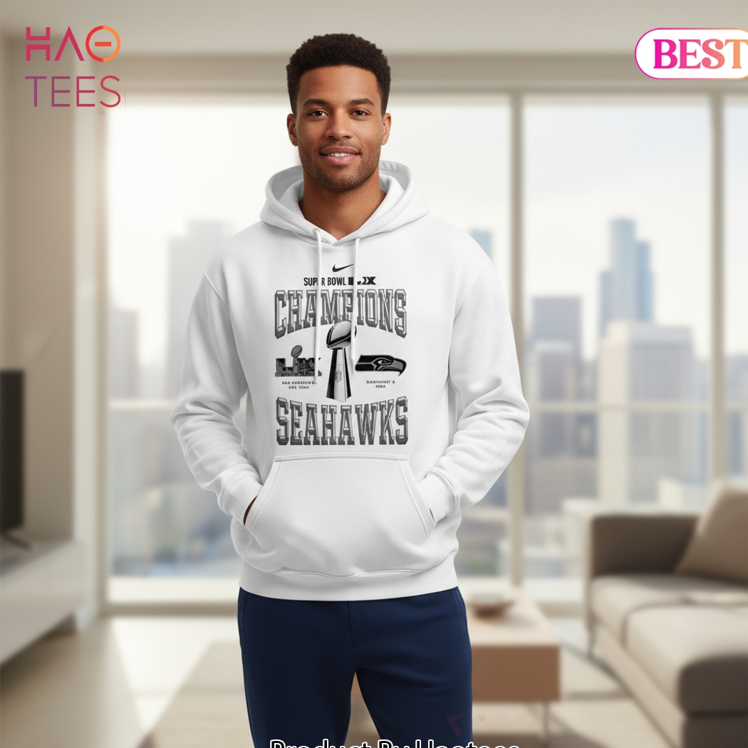 Seattle Seahawks Super Bowl LX Champions White Hoodie Seattle Seahawks Super Bowl LX Champions White Hoodie