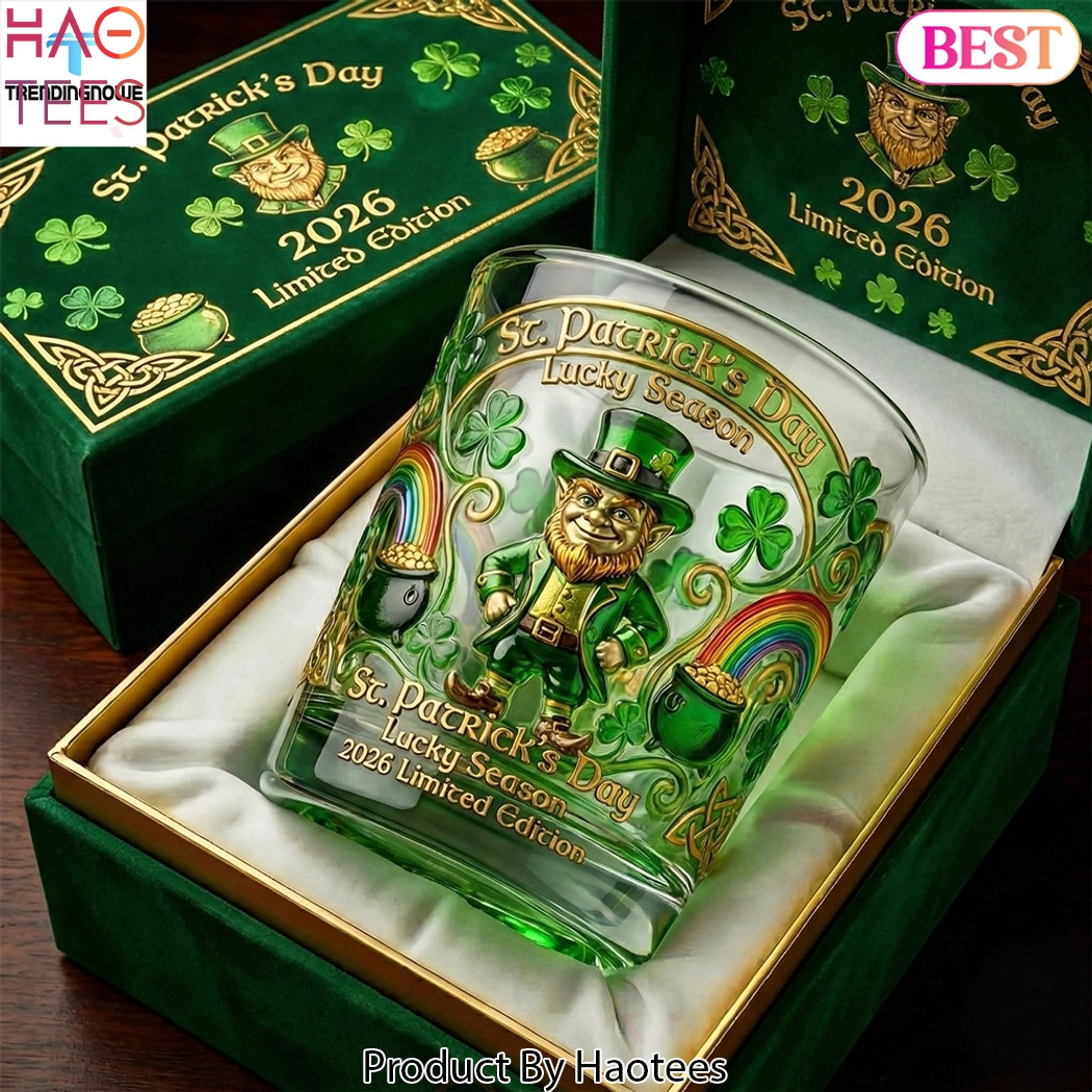 St. Patrick’s Day Lucky Leprechaun 2026 Limited Edition Premium 3D Relief Commemorative Whiskey Glass