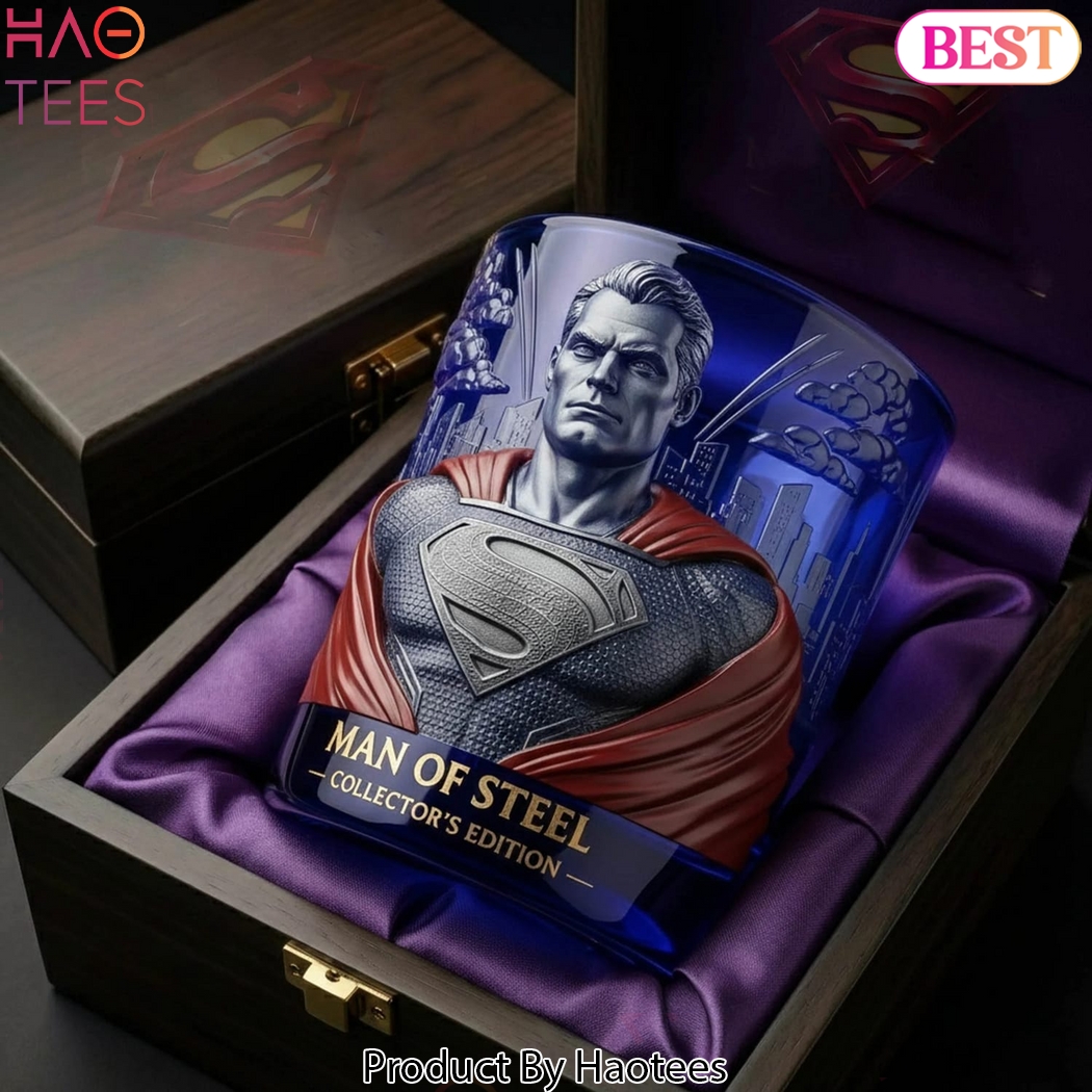 Superman Man Of Steel 2026 Whiskey Glass