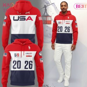 Team USA 2026 Olympic Red White Blue Hoodie