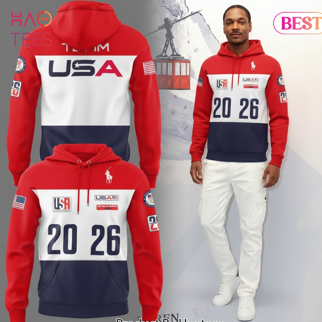Team USA 2026 Olympic Red White Blue Hoodie Team USA 2026 Olympic Red White Blue Hoodie