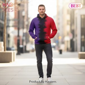 The Death of Slim Shady Coup De Gr?ce Red Purple Split Design Hoodie