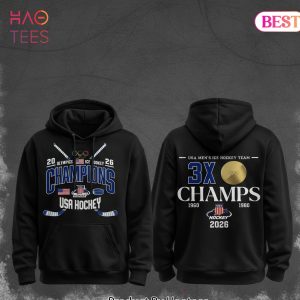 USA Hockey Olympic 2026 Champions Black Hoodie