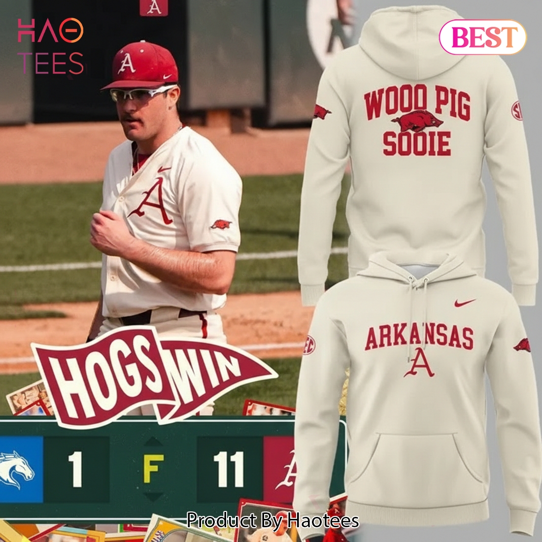 2026 Arkansas Razorbacks Wooo Pig Sooie Hoodie 2026 Arkansas Razorbacks Wooo Pig Sooie Hoodie