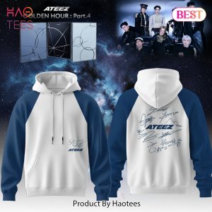 ATEEZ Golden Hour Part 4 Signatures Pullover Hoodie