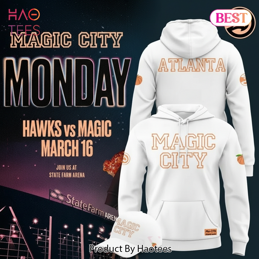 Atlanta Hawks Magic City Hawks White Hoodie Atlanta Hawks Magic City Hawks White Hoodie