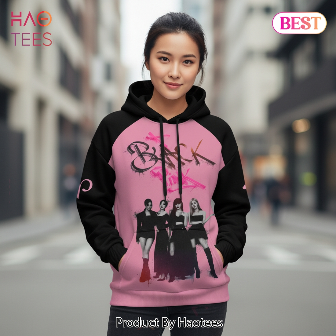BLACKPINK 10th Anniversary Comeback K-Pop Graffiti Style Hoodie BLACKPINK 10th Anniversary Comeback K-Pop Graffiti Style Hoodie