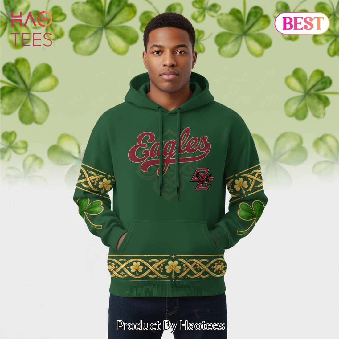 Boston College Eagles St. Patrick Day Hoodie Boston College Eagles St. Patrick Day Hoodie