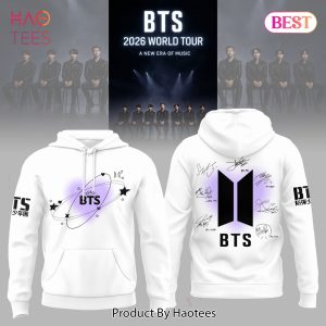 BTS Signature White Hoodie