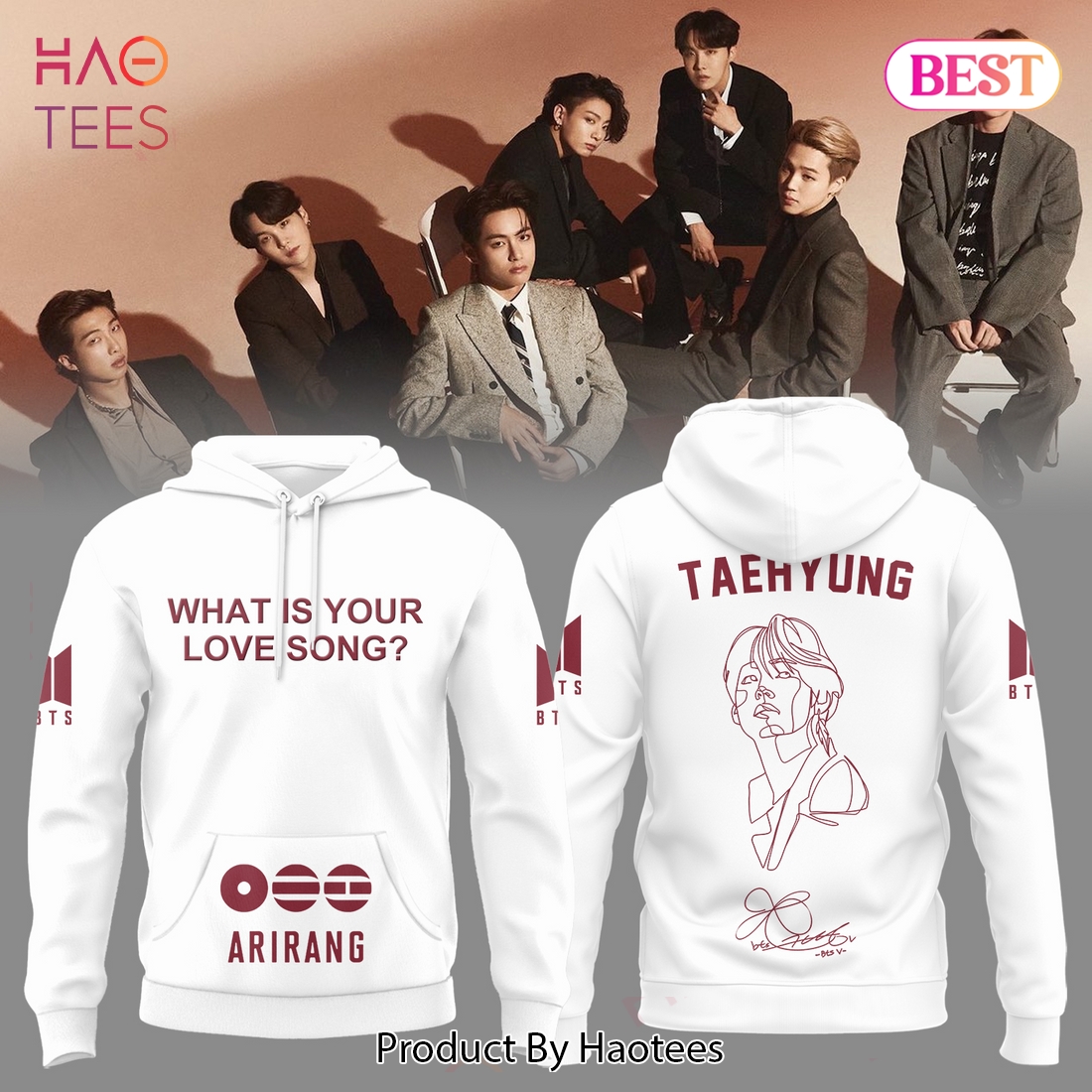 BTS Taehyung What Is Your Love Song Hoodie BTS Taehyung What Is Your Love Song Hoodie