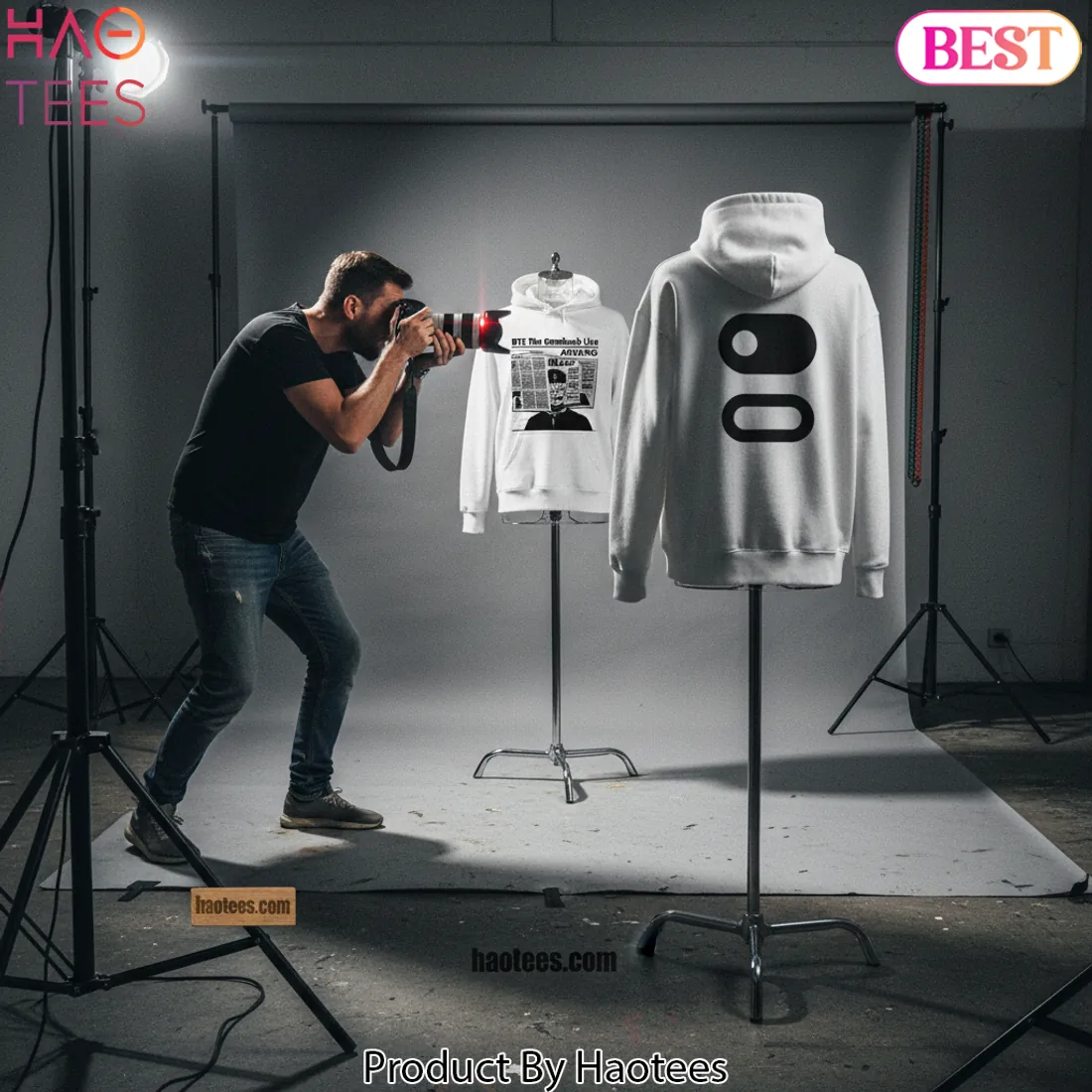 BTS The Comeback Live ARIRANG Newspaper Graphic White Hoodie BTS The Comeback Live ARIRANG Newspaper Graphic White Hoodie