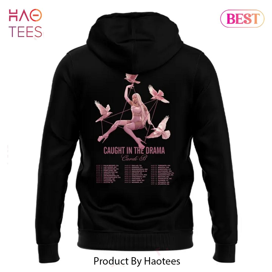 Cardi B Little Miss Drama Tour Black Hoodie Cardi B Little Miss Drama Tour Black Hoodie