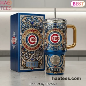 Chicago Cubs 150th Anniversary Fly The W Luxury Yeti Tumbler
