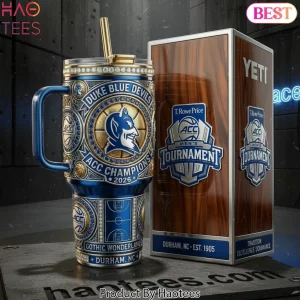 Duke Blue Devils ACC Champions 2026 Premium Gothic Tumbler