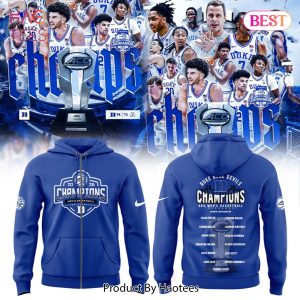 Duke Blue Devils Men Basketball ACC Tournament Champions Zip Hoodie