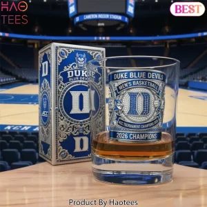 Duke Blue Devils Men’s Basketball 2026 ACC Tournament Champions Whiskey Glass