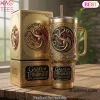 Game of Thrones 15th Anniversary Premium Gold Targaryen Dragon 40oz Tumbler