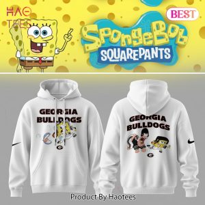 Georgia Bulldogs Spongebob Squarepants White Hoodie