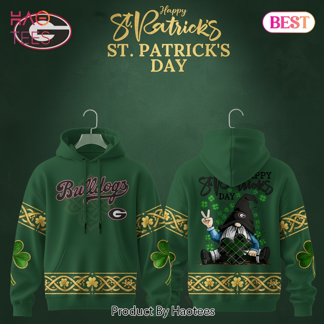 Georgia Bulldogs St. Patrick Day Legacy Hoodie Georgia Bulldogs St. Patrick Day Legacy Hoodie