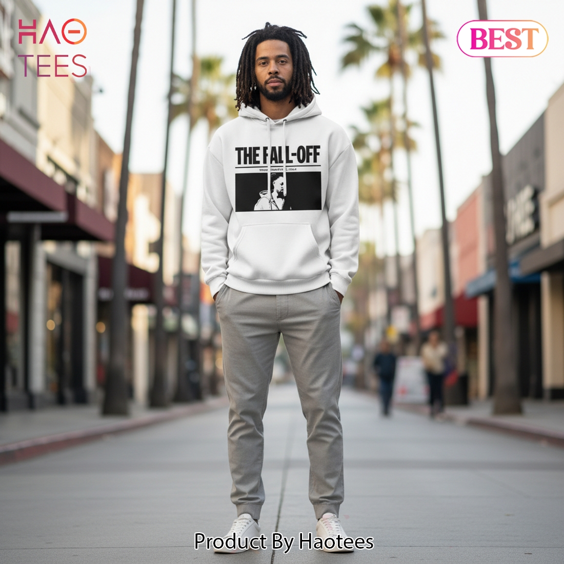 J. Cole The Fall-Off Studio Album Artwork Hoodie J. Cole The Fall-Off Studio Album Artwork Hoodie