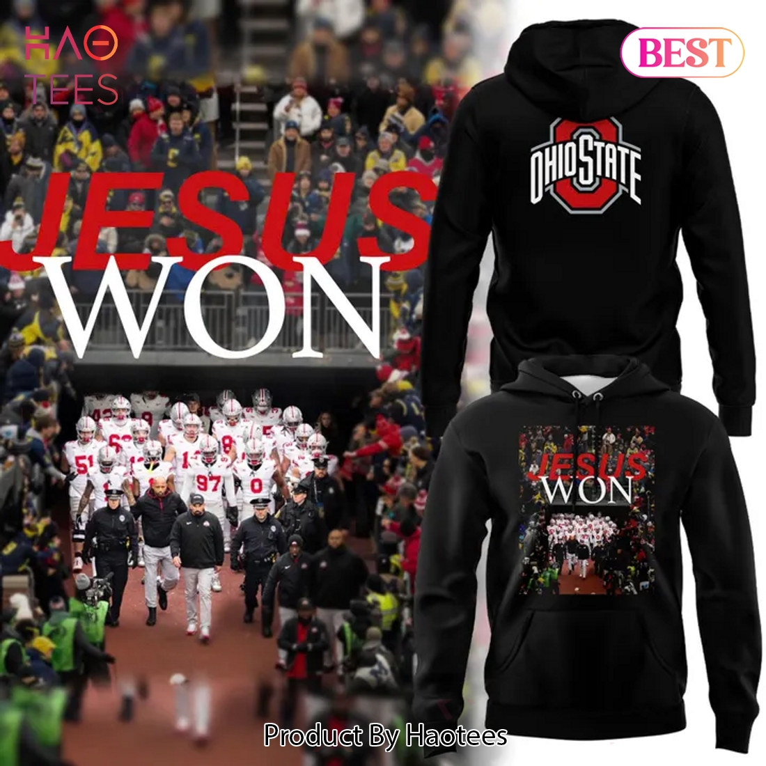 Jesus Won Ohio State Buckeyes Football Graphic Hoodie