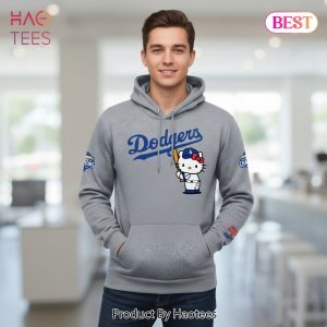 Los Angeles Dodgers x Hello Kitty Night 2026 Gray Hoodie
