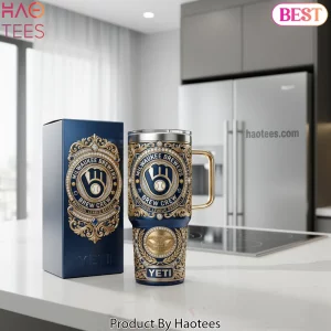 Milwaukee Brewers YETI Luxury Gold Embellished Tumbler