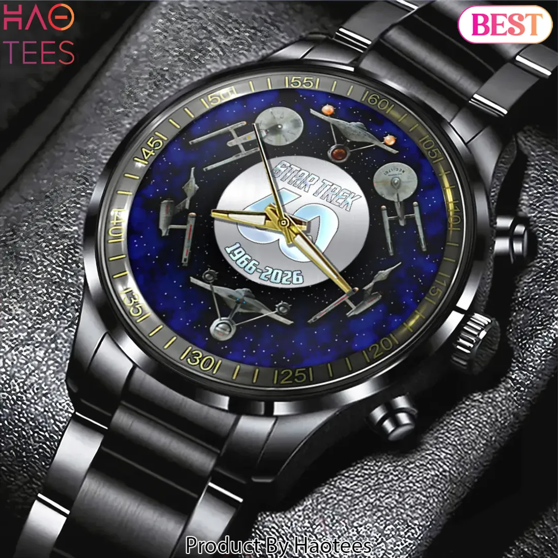 Star Trek 60th Anniversary Black Stainless Steel Watch – MAITM15182 Star Trek 60th Anniversary Black Stainless Steel Watch – MAITM15182