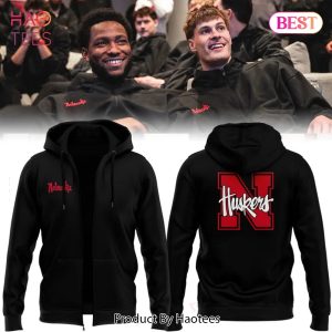 Nebraska Cornhuskers Men Basketball Design Zip Hoodie