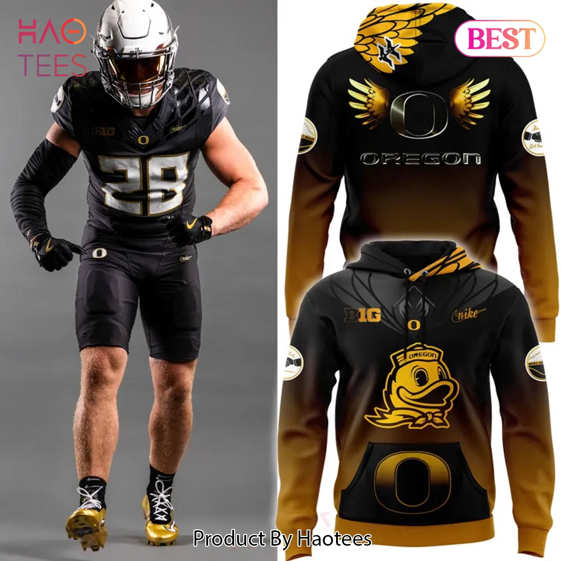 Oregon Ducks Football Uniform Hoodie Oregon Ducks Football Uniform Hoodie